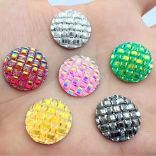 DIY Rhinestones 20pcs 20mm Round Stone Crystal AB Color Resin Sewing Strass For Dress Garment -E81 2024 - buy cheap