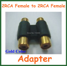 20pcs Gold Color 2RCA Converter 2RCA Female to 2RCA Female Extension Adapter Adaptor Connector for Audio Video 2024 - buy cheap