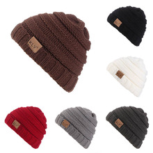 Children Kids Boys Girls Warm Wool Cap Solid Color Knitted Beanie Hat for Outdoor Autumn Winter AN88 2024 - buy cheap