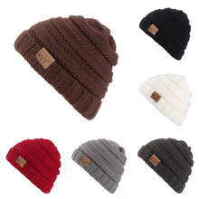 Crianças crianças meninos meninas quente boné de lã cor sólida malha gorro chapéu para outono inverno ao ar livre an88 2024 - compre barato