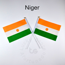 Niger-10 piezas de bandera de 14x21cm, bandera para agitar con la mano para meet,Parade, fiesta, colgante, decoración 2024 - compra barato