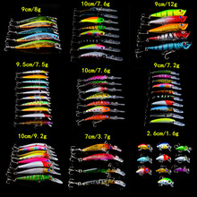 Смешанные 9 моделей рыболовных приманок разных размеров, 67 шт./лот, жесткие приманки-гольян, приманка-Поппер, 67 цветов, смешанные рыболовные снасти, оптовая продажа 2024 - купить недорого