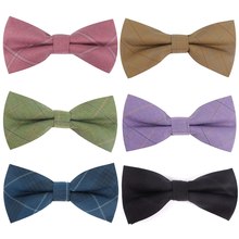 Fashion Plaid Shirts Bow Tie For Men Classic Bowtie For Business Wedding Bowknot Adult Mens Bowties Cravats Black Blue Tie 2024 - buy cheap