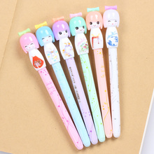 36 pcs/lot Small Fresh Japanese Doll colored gel pens for writing cartoon 0.38mm black ink roll pen office school supplies 2024 - buy cheap