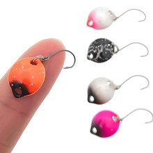 Mini isca de pesca artificial com lantejoulas, isca dura de 1.4cm e 1.8g, para pesca artificial com mosca, 5 cores, 1 peça 2024 - compre barato