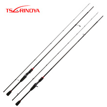 TSURINOYA-caña de pescar Haker 2Sec MF, 2,04 m, 2,2 m, UL, L, ML, m, MH, ligera, giratoria, accesorios para Pesca, FUJI, Olta 2024 - compra barato