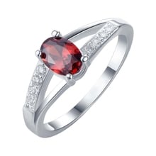 red zircon bling Silver plated Ring Fashion Jewerly Ring Women&Men , /KTLZGPGE PPOJBZSJ 2024 - buy cheap