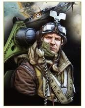 New Unassembled  1/10 ancient Pilot man bust   Resin Figure Unpainted Model Kit 2024 - buy cheap