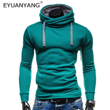 EYUANYANG Hoodies Men Brand Solid Turtleneck Mens Pullover Hoodie Moleton Masculino 2018 Autumn Sweatshirt Men Hoody Sportswear 2024 - buy cheap