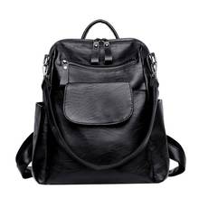 Новый женский рюкзак из искусственной кожи, женский рюкзак, сумка на плечо для путешествий, школьные сумки, рюкзак, женские рюкзаки для девочек-подростков 2024 - купить недорого