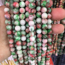 Free Shipping Natural Stone 6 8 10 12MM  Korea red Green White Colorful Jadee Loose Beads Pick Colors For Jewelry Making 2024 - buy cheap