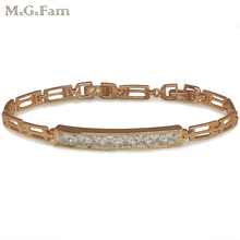 MxGxFam  Gold Color Bright Gems Watch Bracelet Women for Factory Price Lead and Nickel Free 2024 - buy cheap