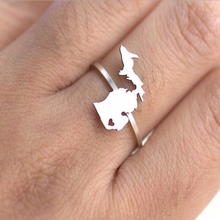 Anéis de prata de aço inoxidável, anéis abertos para mulheres, joias femininas, presentes 2024 - compre barato