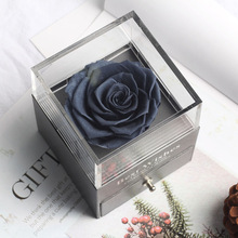 Preserved In Glass Dome Eternal Rose Decoration Red Ecuador Gift Box Can Put Ring Valentines Day Gift Birthday Gifts for Women 2024 - buy cheap