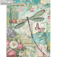 5D DIY Diamond embroidery Cross stitch dragonfly Full Square/Round Diamond mosaic Diamond painting decoration HYY 2024 - buy cheap