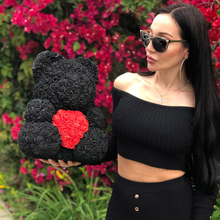 2021 Hot 35cm Black Rose Bear Artificial Flowers Home Wedding Festival DIY Gifts for Lover Cheap Wedding Decoration 2024 - buy cheap