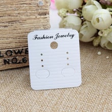 200pcs/lot 4x4.5cm White Paper Plastic Earring Cards High Quality Earrings Display Packaging Jewelry Card Jewelry Tags Wholesale 2024 - buy cheap