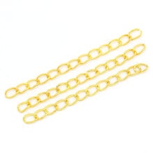 DoreenBeads-cadenas extensoras de cola para fabricación de joyas, 100 uds, Color dorado, 50x3mm 2024 - compra barato