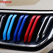 Hsyicar For Skoda Kodiaq 2016 2017 2018 Front Grille Three Color Modified Reflective Sticker Cover Trim Exterior Accessories ABS 2024 - buy cheap