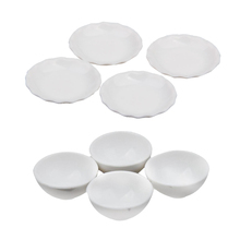 1/12 Dolls House Miniature White Ceramic Bowls Dishes Plate KitchenTableware Kit with Smooth Surface 2024 - buy cheap