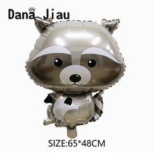 NEW Silver Raccoon Hedgehog Animal Air Helium Fox Balloon Birthday Party Decoration Zoo Theme Supplies Holiday Kids Toy 2024 - buy cheap