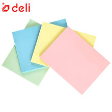 Deli 4 colors Self Adhesive Memo Pad Sticky Cute Candy Color Sticky Notes Bookmark Point It Marker Memo Sticker Paper 4Pcs 2024 - buy cheap