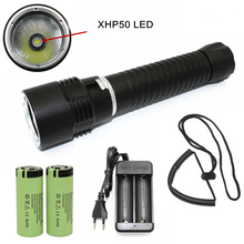 Lanterna à prova d' água 5 * embutida de led lâmpada de caça kits de lanterna de mergulho + 26650 bateria + carregador 2024 - compre barato