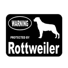 13.2cm*10cm Creative Fashion Warning Protected By Rottweiler Dog Vinyl Car Stickers C5-1899 2024 - buy cheap