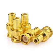 2Pcs/Lot BNC to RCA RF Connectors Gold-plated 50 Ohm BNC Male to RCA Jack Female Straight Pin Plug Jack Coaxial Adapter RCA Plug 2024 - buy cheap