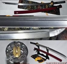Японский самурайский меч ручной работы, полностью сложенная сталь, катана, Цуба В Форме Дракона 514 2024 - купить недорого