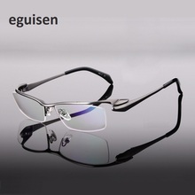 pure titanium eyeglass frames men reading glass half - frame myopic prescription spectacle frame male eyewear oculos width-140 2024 - buy cheap