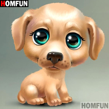 Homfun-pintura de diamante redondo/cuadrado completa, cuadro artesanal 5D, bordado 3D de "perro de dibujos animados", punto de cruz, decoración para el hogar, regalo A10615 2024 - compra barato