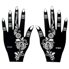 1 Pair Dreamcatcher Henna Mehndi Black Waterproof Tattoo Temporary Tattoo for Women Body Hands Art Painting Sticker Stencil S104 2024 - buy cheap