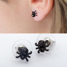 Black Spider Stud Earrings For Women Punk Earring Fashion Animal Charm Ear Jewelry Accessories Female Pendientes 2024 - buy cheap