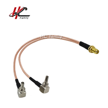 15cm 30cm RG316 sma female jack to y type 2 TS9 CRC9 plug angle male connector splitter for HUAWEI 3G 4G modem 2024 - buy cheap