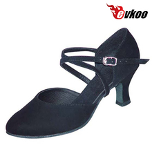 Evkoodance sapatos de dança de salão, para mulheres, cores vermelha e preta, salto médio, altura 6cm, estilo confortável 2024 - compre barato
