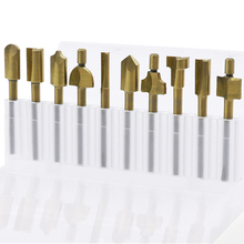 10pcs 3mm Wood Cutter Milling Fits Router Bits  Rotary Tool Set 2024 - buy cheap