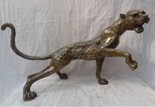 YM 318 22 "китайские бронзовые животные леопардовая скульптура бегущая пантера монета Статуя тигра 2024 - купить недорого