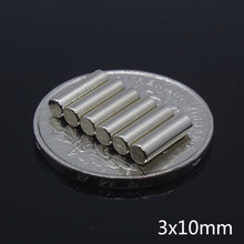 100pcs 3x10mm Disc Rare Earth Neodymium magnet 3*10mm Super Strong permanent Magnets 3mmx10mm N35 NdFeB Round Cylinder magnetic 2024 - buy cheap