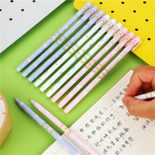 Juego de bolígrafos de Gel de colores para estudiantes, bolígrafos de tinta de Gel de plástico Kawaii creativos de 0,5mm, suministros de papelería para oficina y escuela, 12 Uds., 04265 2024 - compra barato