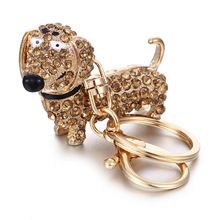 Rhinestone Crystal Keychain Girl Gift Animals Dachshund Keychain Women Pendant Keys Chain Trinkets for Bag Jewelry 2024 - buy cheap