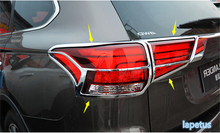 Lapetus Exterior Refit Kit For Mitsubishi Outlander 2015 - 2019 ABS Chrome Rear Tail Lights Lamps Frame Cover Trim Accessories 2024 - buy cheap