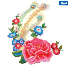 Embroidery Applique Patches 2018 Anemones Flower DIY Sewing Supplies Lace Fabric Motif Clothes Decorated Sew on Patches 2024 - buy cheap