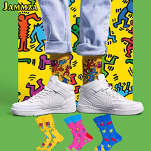 Cotton Fashion Hiphop Funny Socks Men Women Cute Heart Colorful Art Sokken Harajuku Creative High Quality Brand Gift for Socks 2024 - buy cheap