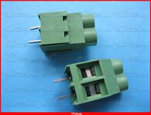10 шт. зеленый 2 pin 6,35 мм винтовой клеммный блок соединитель провод клетка Тип DC635 2024 - купить недорого