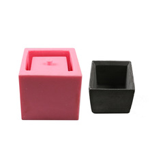 3D Square Cement Vase Succulents Flower Pot Silicone Mold Plant Pot Mould Cake Decorating Tools Candle Craft Home Decoration 2024 - buy cheap