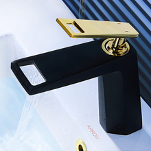 Bathroom Basin Faucet White and Gold Solid Brass Unique Design Sink Mixer Tap Hot and Cold Basin Mixer Bathroom Crane 2024 - buy cheap