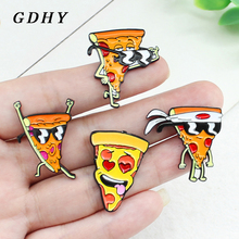 GDHY Funny Pizza Pins Brooch Lovely Sunglasses Pizza Enamel Pins  Buckle Shirt Badges For Pizza lover Friend Kids Jewelry 2024 - buy cheap