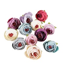 New 10pcs artificial flower 3.5cm silk camellia flower head wedding party home decoration DIY handmake gift fake flower head 2024 - buy cheap