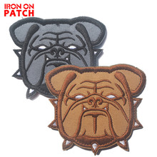 Tactical Bulldog Patches magic armband large military patch Hook badges APPLIQUE CANINE PET SOUVENIR CRAFT Mad Bull DOG 2024 - buy cheap